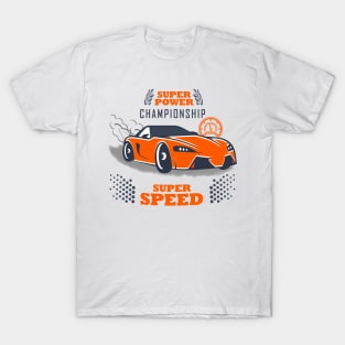 Racing Car Orange T-Shirt